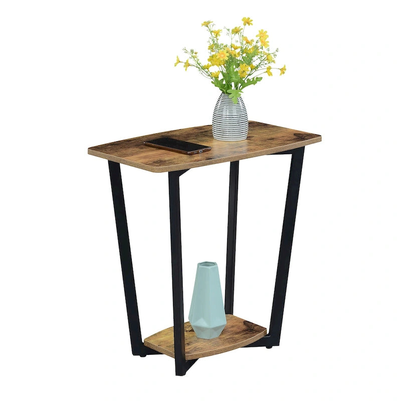 Table d'appoint industrielle avec étagère, plusieurs couleurs