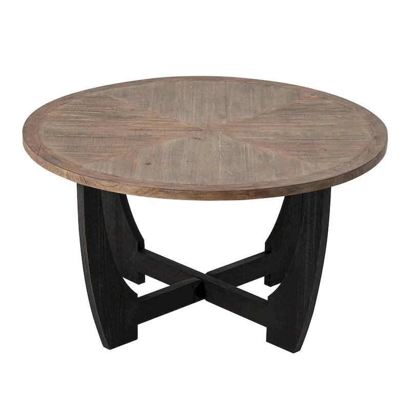 Marron et noir, pied géométrique/en croix/en demi-lune, table d'appoint/table basse/console, pour 1 personne