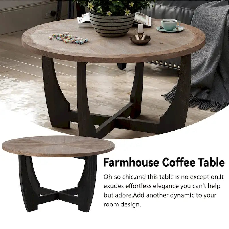 Marron et noir, pied géométrique/en croix/en demi-lune, table d'appoint/table basse/console, pour 1 personne