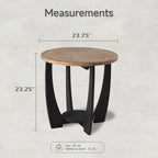 Marron et noir, pied géométrique/en croix/en demi-lune, table d'appoint/table basse/console, pour 1 personne