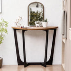 Marron et noir, pied géométrique/en croix/en demi-lune, table d'appoint/table basse/console, pour 1 personne