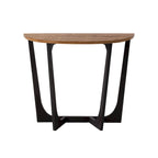 Marron et noir, pied géométrique/en croix/en demi-lune, table d'appoint/table basse/console, pour 1 personne