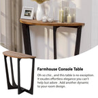 Marron et noir, pied géométrique/en croix/en demi-lune, table d'appoint/table basse/console, pour 1 personne