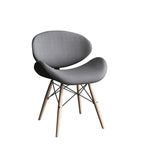 Fauteuil d'appoint Mid-Century – Beige / Gris Foncé / Bleu Canard, Cuir reconstitué, 1 à 2 places