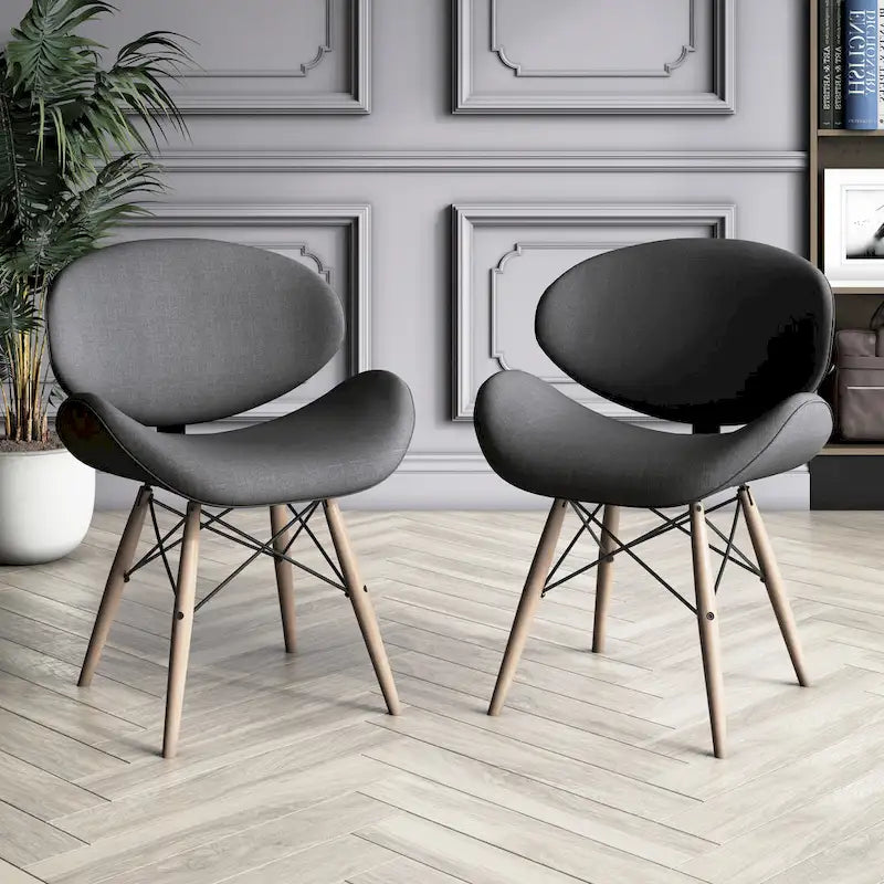 Fauteuil d'appoint Mid-Century – Beige / Gris Foncé / Bleu Canard, Cuir reconstitué, 1 à 2 places