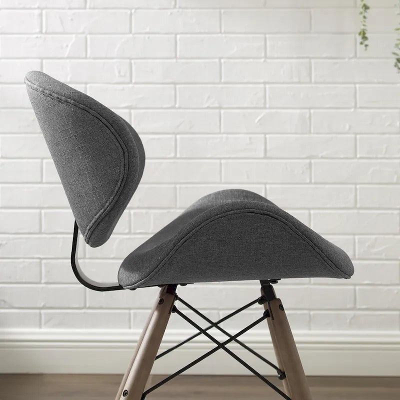 Fauteuil d'appoint Mid-Century – Beige / Gris Foncé / Bleu Canard, Cuir reconstitué, 1 à 2 places