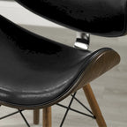 Fauteuil d'appoint Mid-Century – Beige / Gris Foncé / Bleu Canard, Cuir reconstitué, 1 à 2 places