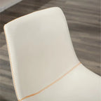 Chaise de salle à manger sans accoudoirs en similicuir, lot de 2 – Marron / Gris / Blanc