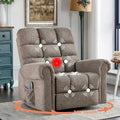Fauteuil inclinable, pivotant et basculant manuel couleur Chameau/Blanc, une place