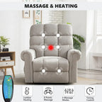 Fauteuil inclinable, pivotant et basculant manuel couleur Chameau/Blanc, une place