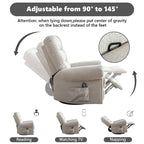 Fauteuil inclinable, pivotant et basculant manuel couleur Chameau/Blanc, une place