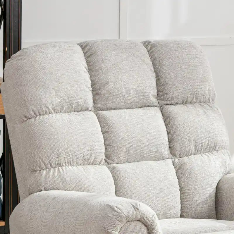 Fauteuil inclinable, pivotant et basculant manuel couleur Chameau/Blanc, une place