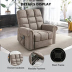 Fauteuil inclinable, pivotant et basculant manuel couleur Chameau/Blanc, une place