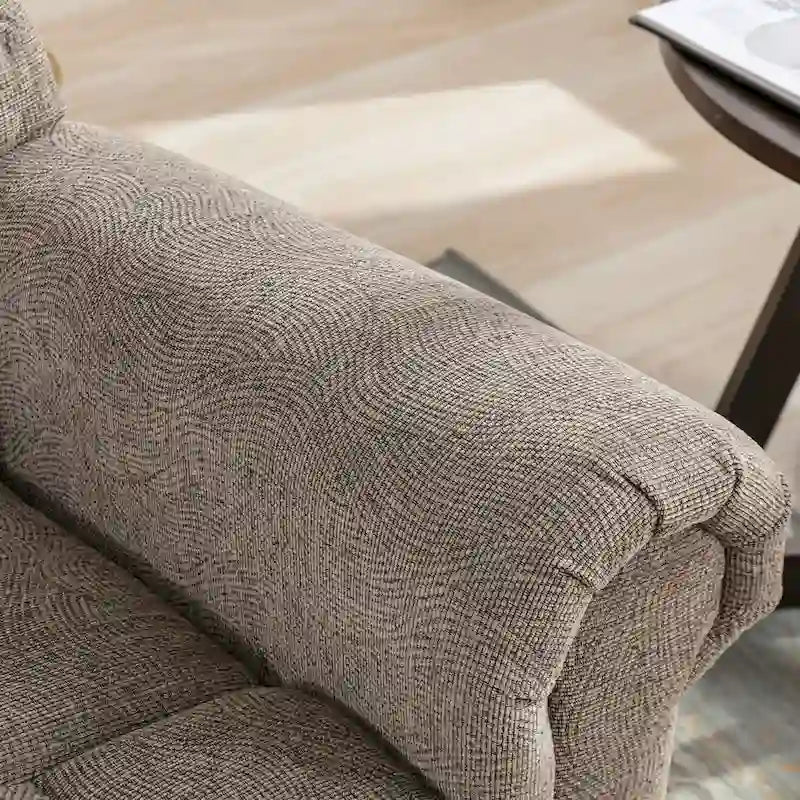 Fauteuil inclinable, pivotant et basculant manuel couleur Chameau/Blanc, une place