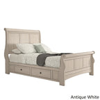 Chêne / Noir / Gris / Vert Sauge / Rouge Baie / Blanc – Lit traîneau Queen avec rangement, 1 ou 2 tiroirs latéraux, Pour 2 personnes