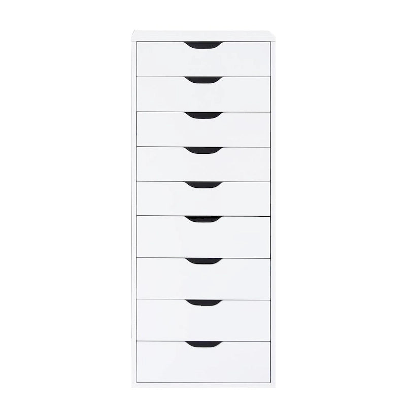 Commode verticale étroite à 9 tiroirs multicolore, Armoire de rangement simple