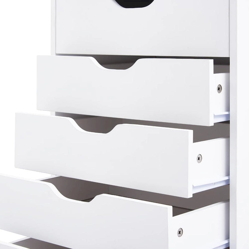 Commode verticale étroite à 9 tiroirs multicolore, Armoire de rangement simple