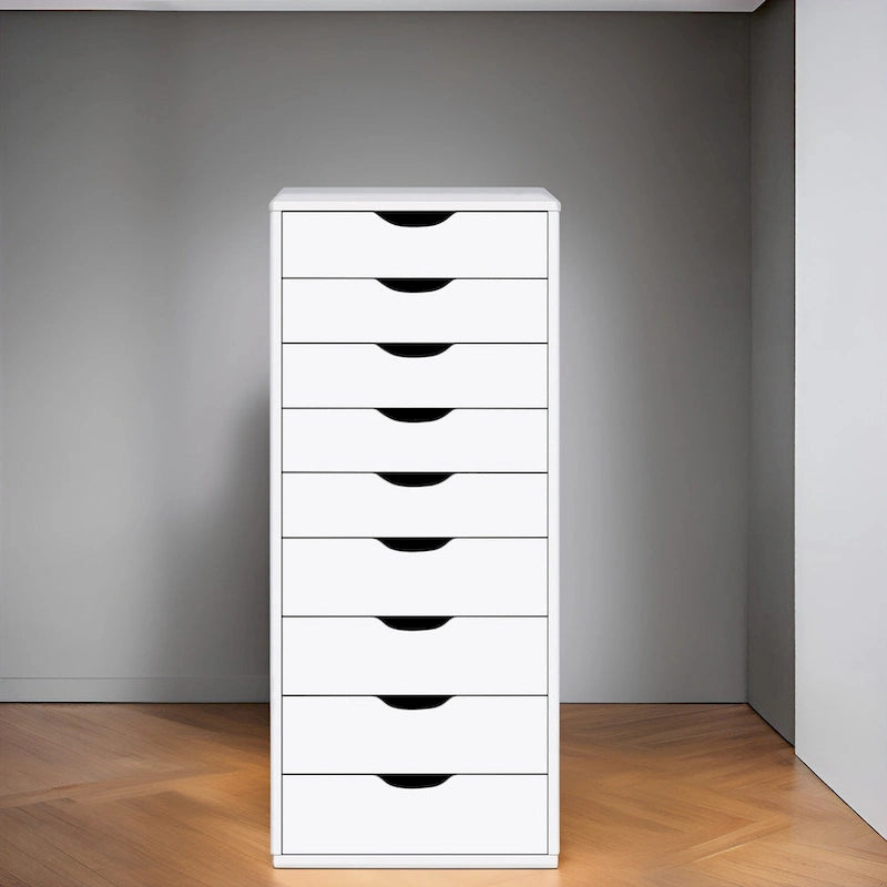 Commode verticale étroite à 9 tiroirs multicolore, Armoire de rangement simple