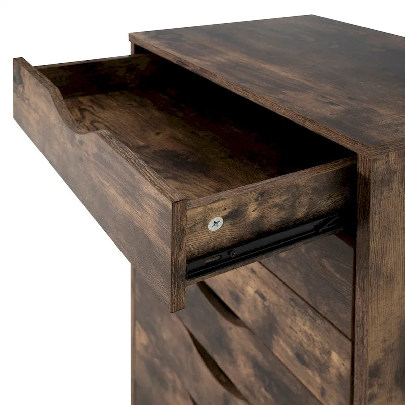 Commode verticale étroite à 9 tiroirs multicolore, Armoire de rangement simple