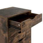Commode verticale étroite à 9 tiroirs multicolore, Armoire de rangement simple