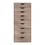 Commode verticale étroite à 9 tiroirs multicolore, Armoire de rangement simple