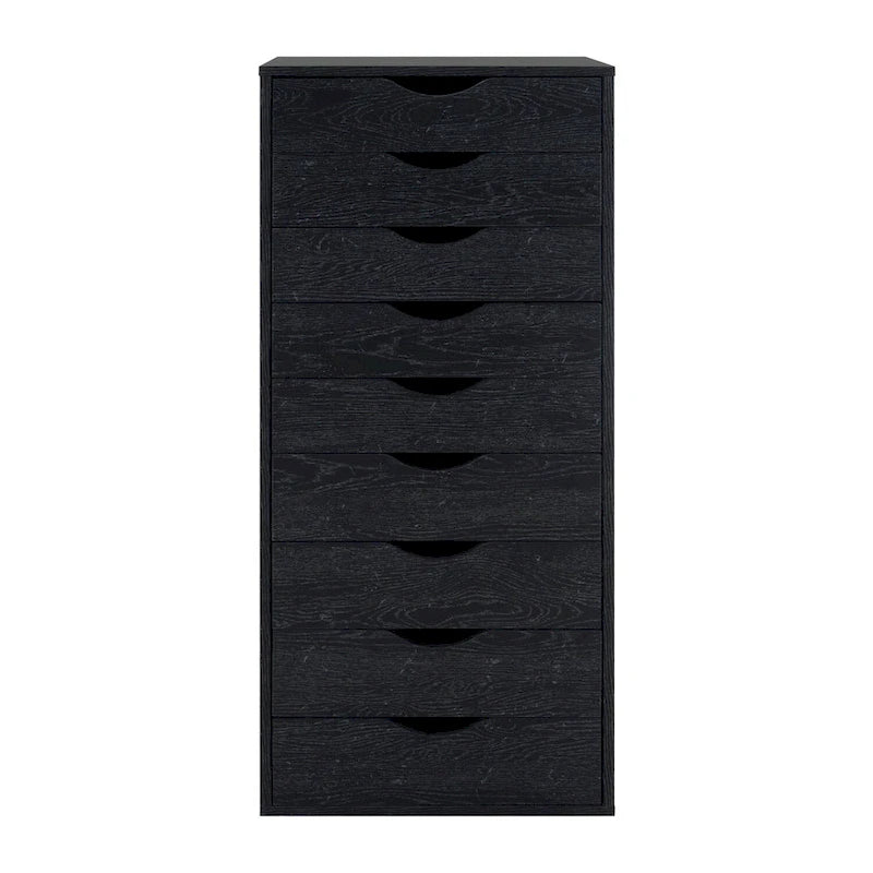 Commode verticale étroite à 9 tiroirs multicolore, Armoire de rangement simple