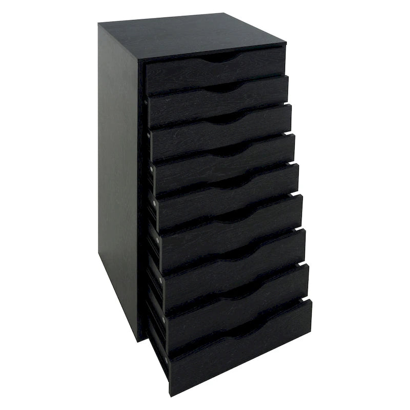 Commode verticale étroite à 9 tiroirs multicolore, Armoire de rangement simple