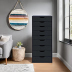Commode verticale étroite à 9 tiroirs multicolore, Armoire de rangement simple