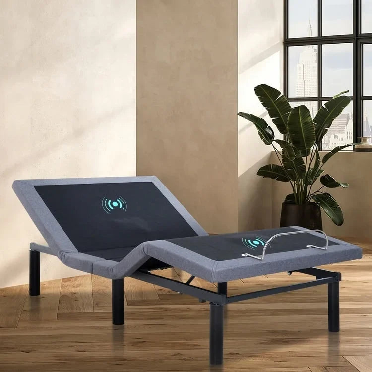 Sommier articulé réglable gris/noir avec option massage – Twin XL / Full / Queen / King / Split King