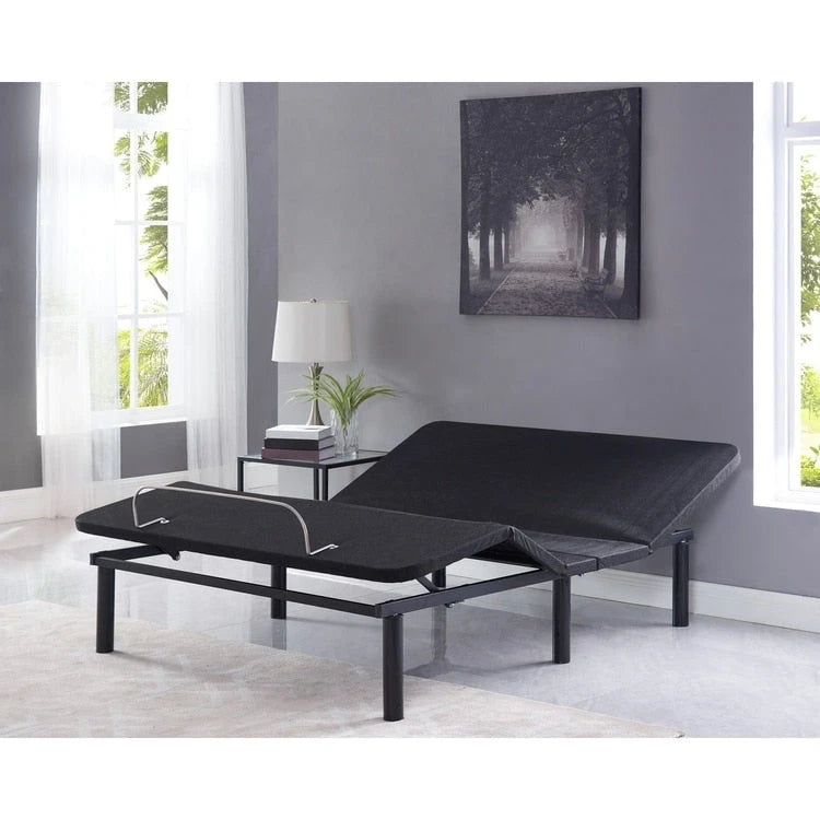Sommier articulé réglable gris/noir avec option massage – Twin XL / Full / Queen / King / Split King
