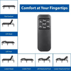 Sommier articulé réglable gris/noir avec option massage – Twin XL / Full / Queen / King / Split King