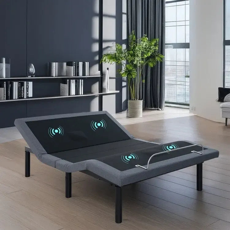 Sommier articulé réglable gris/noir avec option massage – Twin XL / Full / Queen / King / Split King