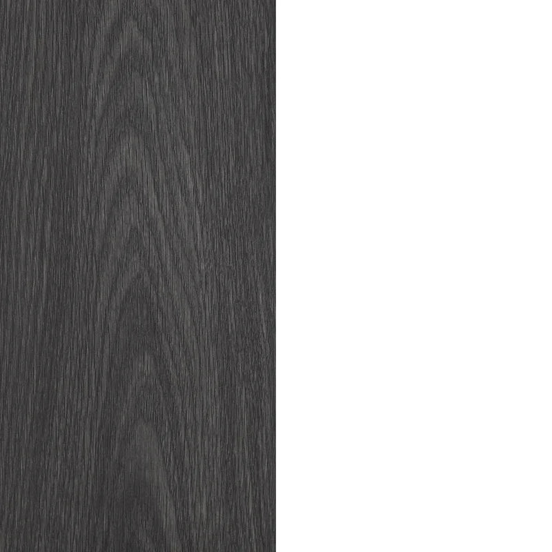 Îlot de cuisine 2 places en chêne gris et blanc avec 4 tiroirs, style contemporain