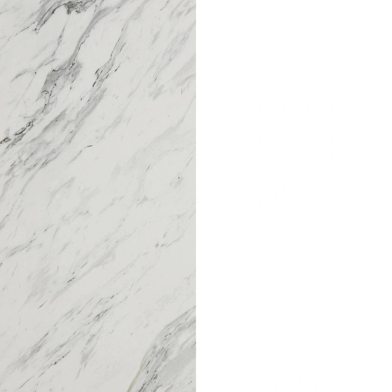 Îlot de cuisine 2 places en chêne gris et blanc avec 4 tiroirs, style contemporain
