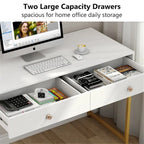 Table de bureau à domicile de 120 cm avec 2 tiroirs de rangement