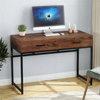 Table de bureau à domicile de 120 cm avec 2 tiroirs de rangement