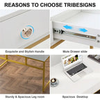 Table de bureau à domicile de 120 cm avec 2 tiroirs de rangement