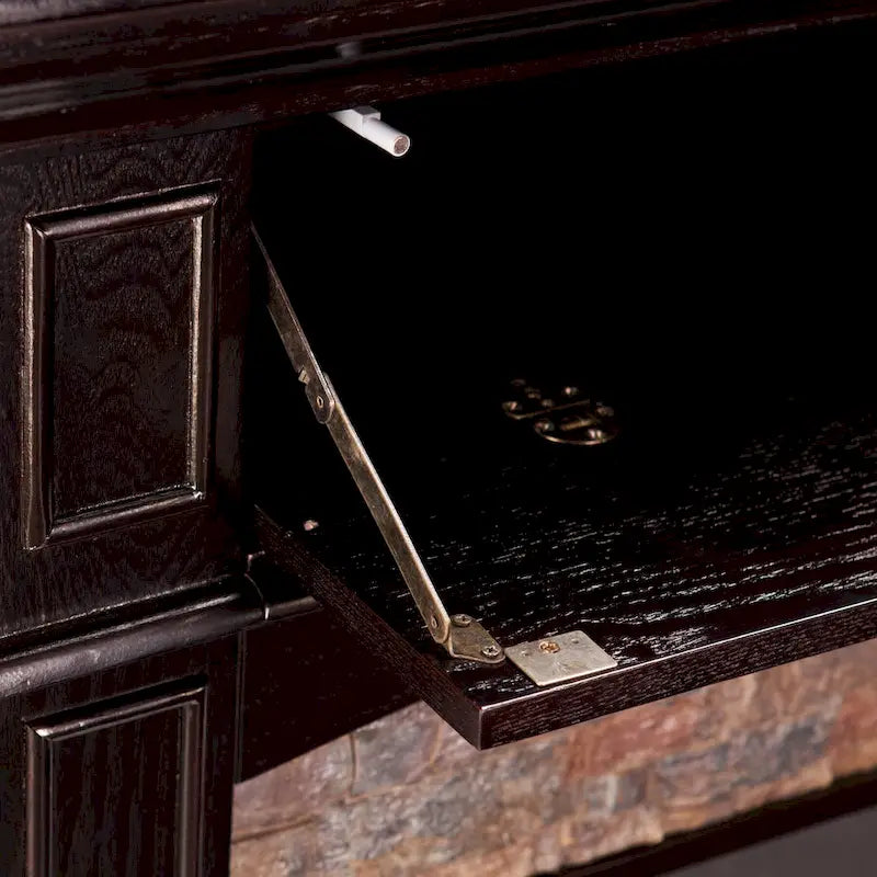 Console de foyer électrique Ebony Electric Media – Bouton ou écran tactile, en coin ou mural