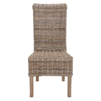 Chaise de salle à manger en rotin naturel, lot de 2