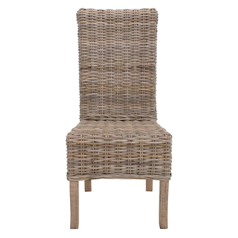 Chaise de salle à manger en rotin naturel, lot de 2