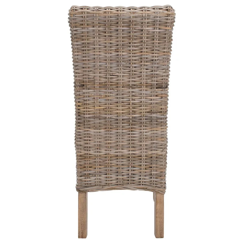 Chaise de salle à manger en rotin naturel, lot de 2