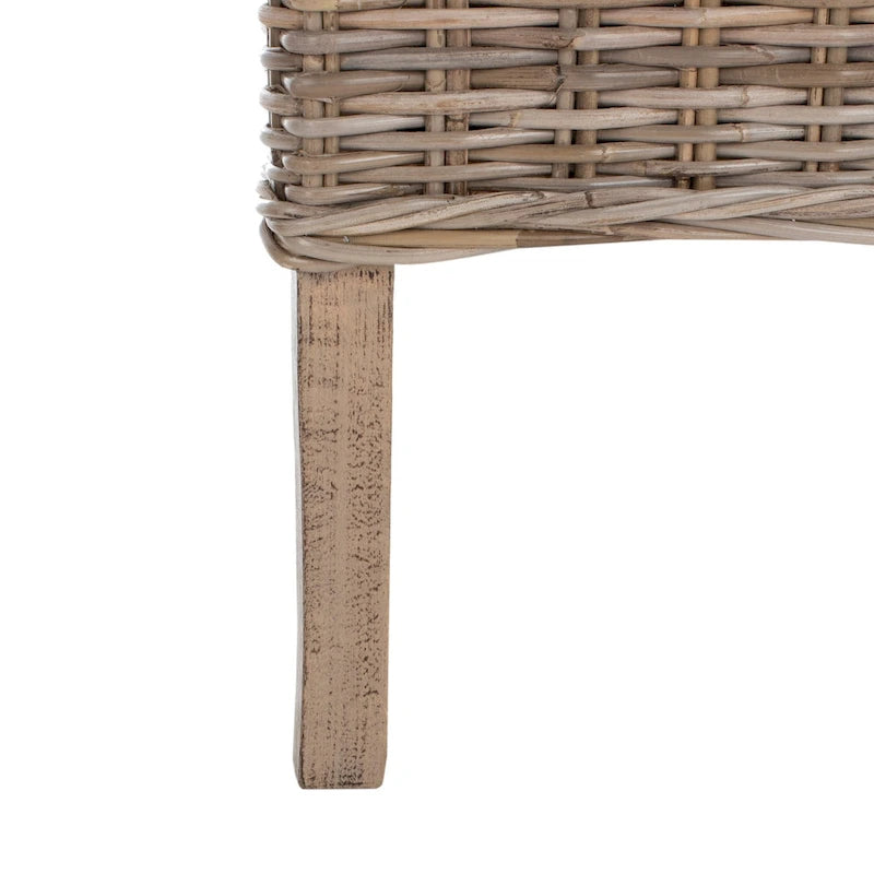 Chaise de salle à manger en rotin naturel, lot de 2