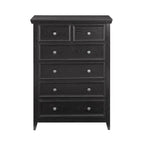 Commode à 6 tiroirs, Noir/Blanc, Meuble de rangement individuel