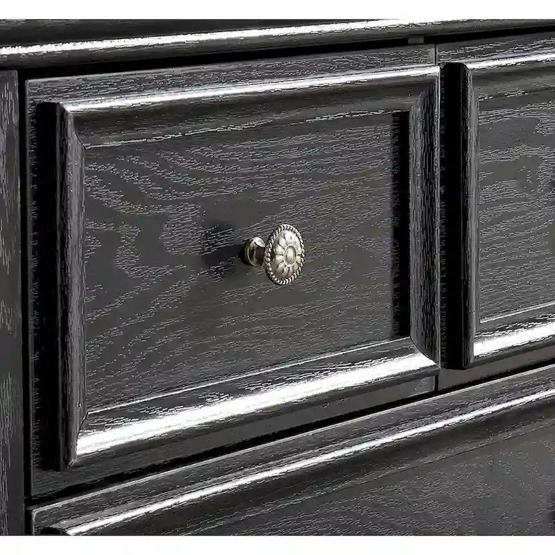 Commode à 6 tiroirs, Noir/Blanc, Meuble de rangement individuel