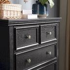 Commode à 6 tiroirs, Noir/Blanc, Meuble de rangement individuel