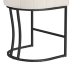 LUE BONA Tabouret de bar moderne 66 cm avec dossier bas, hauteur de comptoir, ensemble de 4 tabourets de bar en forme de tonneau avec structure en métal