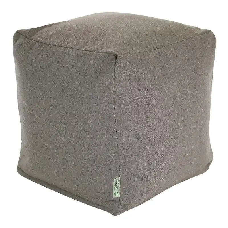 Pouf Cubique d'Intérieur – Écru / Gris / Bleu / Fauve, Siège Simple