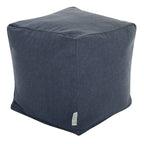 Pouf Cubique d'Intérieur – Écru / Gris / Bleu / Fauve, Siège Simple
