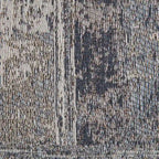 Pouf ottoman carré gris et ivoire, tissé jacquard, grand, 1 personne