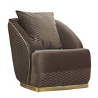 Ensemble de salon 3 pièces à accoudoirs carrés – Crème / Gris clair / Marron / Beige / Gris foncé